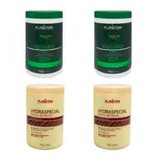 2 Máscaras de Quiabo 1kg + 2 Máscaras de Verniz 1kg - Plancton Professional