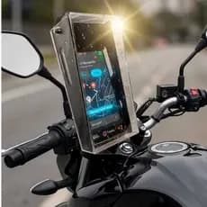 Kit Slim - Suporte Celular Antifurto 100% Aço com Proteção contra Chuva e Sol  para Motocicleta