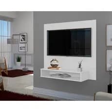 Painel TV 90x90x30cm Madeira MDP Suporte Moderno Para Sala e Quarto Até 32 Polegadas