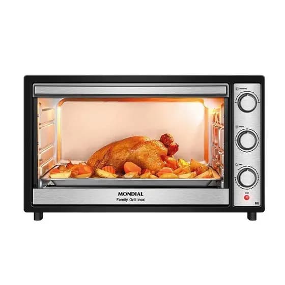 Forno Elétrico Mondial 60 Litros Family Grill Preto FRN-60-BI - 220 Volts