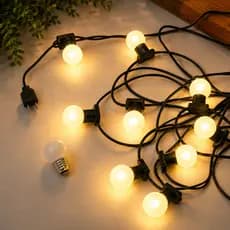 Cordão de Luzes E27 Preto 10 Metros sem Lâmpadas Bivolt