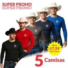 Kit Com 5 Camisa Térmica Segunda Pele Proteção UV50+ Mangalarga Marchador