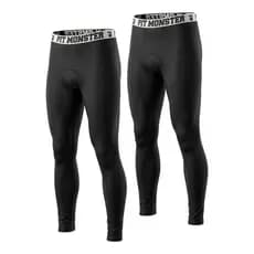 KIT Com 2 Calça Térmica Segunda Esportivo Masculino Pele Proteção UV50 + Microfibra PitMonster