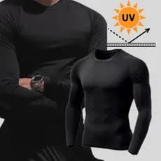 Camisa Térmica Proteção Uv 50+ Segunda Pele Camiseta Blusa Malha Fria Unissex Academia Manga Longa