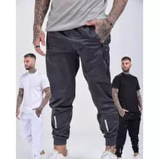 KIT 3 CALÇAS MASCULINA JOGGER DRYFIT CASUAL LISA PARA TREINO CORRIDA ACADEMIA INVERNO - REFLETIVO