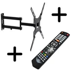 Suporte Para Tv Tri-articulado Lcd Led 23 32 42 47 50 55 65 + Controle Compatível Com Tv Semp Toshiba Ct-6390 Lc4051fd