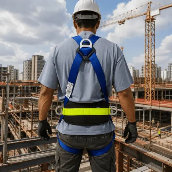Cinto Paraquedista Life 2004 NR35 3 Pontos de Ancoragem Abdominal Seguro Proteção em Altura Paraquedista Construção Civi