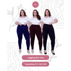 Legging feminina Plus Size Cintura Alta Feminina Confortável