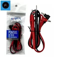 Kit c/ 10 Cabo Ponteira Pontas De Teste Para Multímetro Voltímetro Amperímetro Exbom Ptm-210