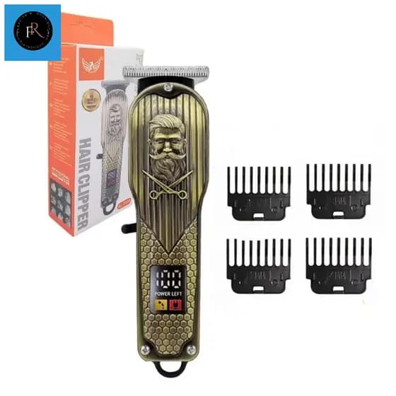 Máquina Aparador de Pêlo Cabelo Barba Profissional Com Display Digital Barbeiro Altomex AL-2928
