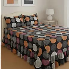 Colcha Cobre Leito Helena Estampada Casal Queen Tecido 400 Fios Toque Macio
