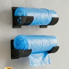Suporte para Rolo de Saco de Lixo Sacos Plásticos de Cozinha e Casa Organizador para Sacos de Lixo
