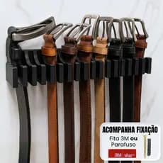 Suporte de Cintos de Parede ou Guarda-Roupas | Porta Cinto Organizador Expositor Organizador de Cintos 9 ou 19 Ganchos