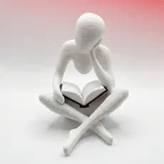 Escultura Decorativa Leitor Estatueta Minimalista Enfeite para Decoração da Sala, Escritório, Livros