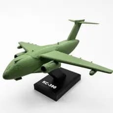 Avião Miniatura Kc 390 Maquete Embraer Escala 1:200 Decoração Colecionável