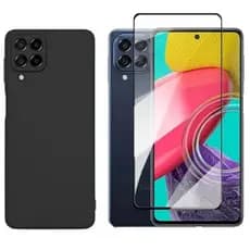 Capa Case Aveludada + Película 3D para Samsung Galaxy M53 5G 6.7" – Proteção Completa