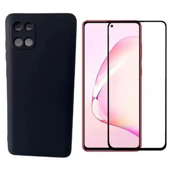 Samsung Galaxy Note 10 Lite – Kit Completo: Capa Case Aveludada + Película de Vidro 3D