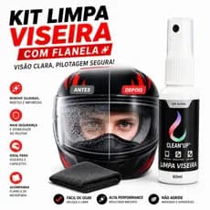 Limpa Viseira de Capacete Com Flanela Magica Pano Microfibra para Limpeza anti Respingos