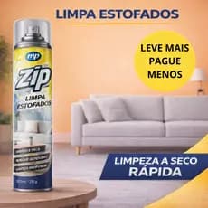 Espuma Spray Zip Clean 300ml Limpa Sofá Limpeza a Seco Sofá Colchão Estofado Banco de Carro Multiuso