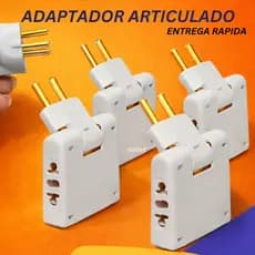 Adaptador de tomada articulada dobrável Pino Adaptador Flex 3 Saída 10A Benjamim