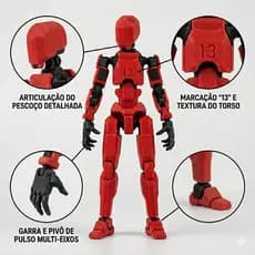 Boneco Dummy 13 Articulado T13 Robô 3d Várias Cores Alta Resistência Colecionável Promoção Real
