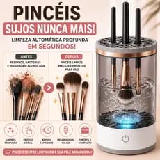 Limpador de Pincéis Maquiagem Automático Elétrico USB Bivolt Portátil Limpeza Rápida