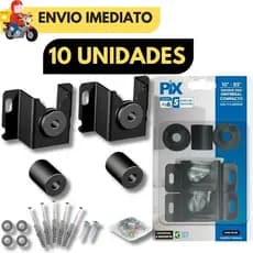 Kit Com 10 Suporte Universal Fixo Para Smart TV LED LCD Parede Painel 10 á 85 Polegadas