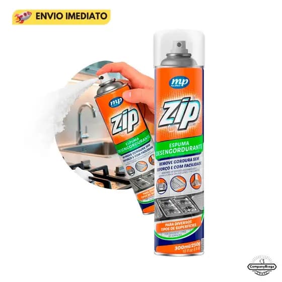 Desengordurante Zip Clean 300ml Espuma Desengordurante Limpa Fogão