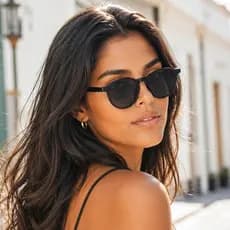 Óculos De Sol Feminino Masculino Redondo Unissex Retrô Com Proteção UV Moda ao Ar Livre
