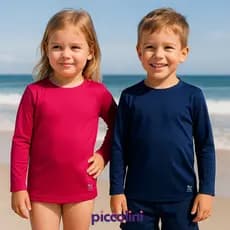 Camisa térmica Infantil e Juvenil Unissex proteção solar UV 50+ Verão Praia Piscina Blusa UV+