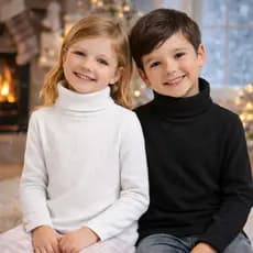 Blusa Térmica Cacharrel Peluciada Canelada  Gola Alta Infantil Inverno Frio