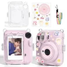 Bolsa para câmera Mini 12 com alça de ombro removível, compatível com Fuji mini12