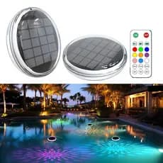 2 Pacotes Luzes Flutuantes Para Piscina, Lâmpada LED Que Muda De Cor Solar Redonda À Prova D'água Bola Subaquática