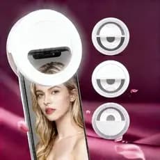 Anel Luminoso Para Celular Flash Selfie Mini Ring Light Clipe Anel Luz Pra Selfie Ring Light Flash Celular Universal