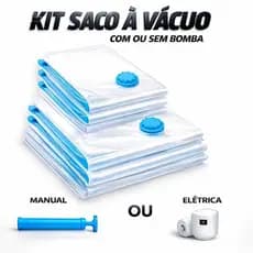 Kit Saco A Vácuo Grande Organizador Edredom Coberto Mala Roupa Viagem De Cama com Bomba Manual Tamanho Grande