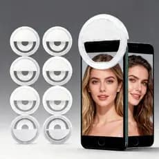 Anel Luminoso Para Celular Flash Selfie Mini Ring Light Clipe Anel Luz Pra Selfie Ring Light Flash Celular Universal