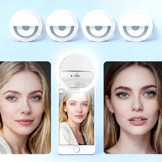 Anel Luminoso Para Celular Flash Selfie Mini Ring Light Clipe Anel Luz Pra Selfie Ring Light Flash Celular Universal
