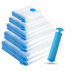 Kit Saco A Vácuo Grande Organizador Edredom Coberto Mala Roupa Viagem De Cama com Bomba Manual Tamanho Grande