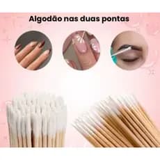Kit 1.000 Palitos Algodão 2 Pontas – Ideal para Henna, Unha, Boca, Alinhamento e Limpeza Facial