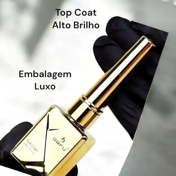 Top Coat DAFU Luxo 10ml – Alto Brilho | Anti Risco | Secagem UV/LED | Registro ANVISA