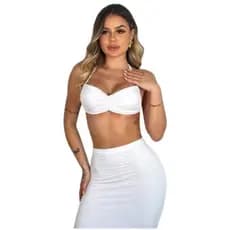conjunto amanda, conjunto feminino ,tendencia ,top e saia  longa