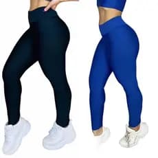 Calça Legging Feminina Kit com 2 Suplex Ideal Para seu Dia a Dia ou Seu Treinoou 1 Peça Individu