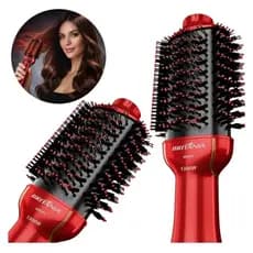 Escova Secadora Britânia Soft BES12 Bivolt 1300W Vermelha Alisadora Modeladora Secador 4 em 1 Alta Potência