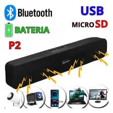 Som Bluetooth P/ Projetor Hy300 Hy320 Pc Tv Usb P2 Bateria