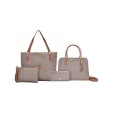 Bolsa Feminina Sacola Grande Shopper Executiva + Bolsa Tote Ombro E Transversal +Necessaire+Carteira