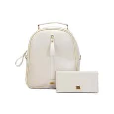 Mochila Feminina Pequena Alça De Costas E Transversal Casual + Carteira Feminina