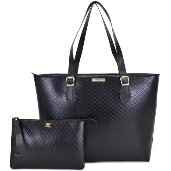 Bolsa Feminina Sacola Grande Shopper Casual de Ombro Espaçosa + Necessaire Feminina