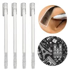 1/2/3/4 Caneta Gel Branca Ponta Fina 0,6mm Marcação Design Sobrancelha Desenho Escolar Detalhe Kit