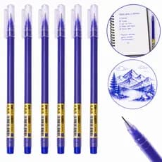 2/3/4/6 Caneta Gel Azul Ponta Fina Agulha 0,5mm Desenho Escritório Escolar Kit Marcação Conjunto