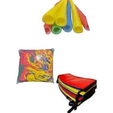 Kit Rede 3,05 + Protetor de Molas 3,05 + 8 Isotubos = Cama Elástica Pula Pula